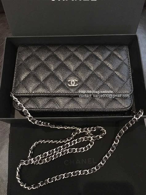 chanel wallet classic gold chain cavier skin